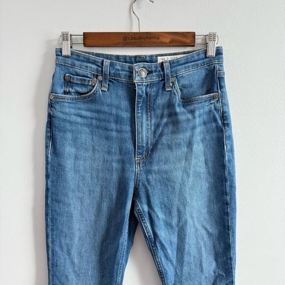 Rag & Bone | Women's Casey High-Rise Ankle Flare Jeans Blue Cindy Wash Denim 26 - Picture 4 of 11